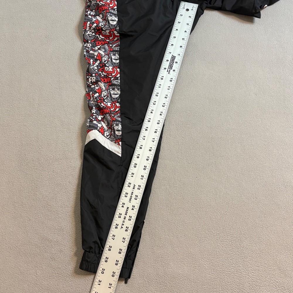 Pali Roots Hurriya Pants Black Graphic Print Nylon Blend Track Pants Medium - Picture 10 of 11